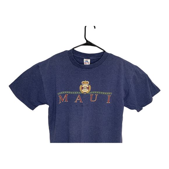 Vintage 90s Single Stitch Maui Hawaii T Shirt Large Miller Made in USA - Picture 2 of 11